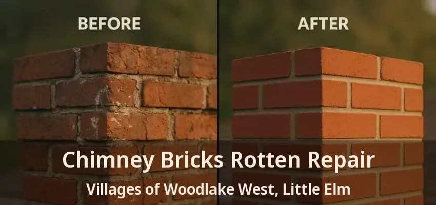 Chimney Bricks Rotten Repair Villages of Woodlake West, Little Elm - TX