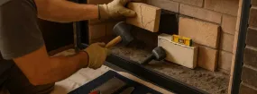 Cracked Fireplace Bricks Repair Little Elm